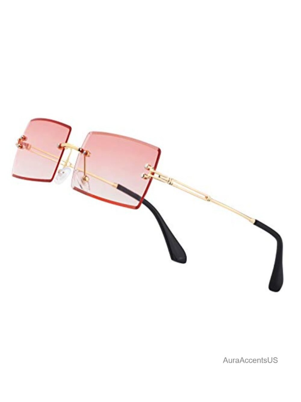 Rimless Rectangle Sunglasses UV400 Polarized Unisex Eyewear